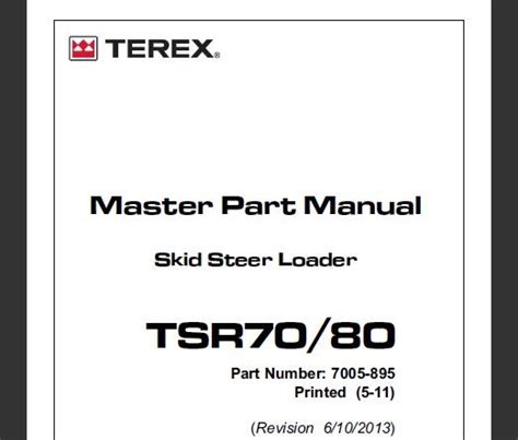 usr 80 skid steer sea00207|Master Parts Manual .